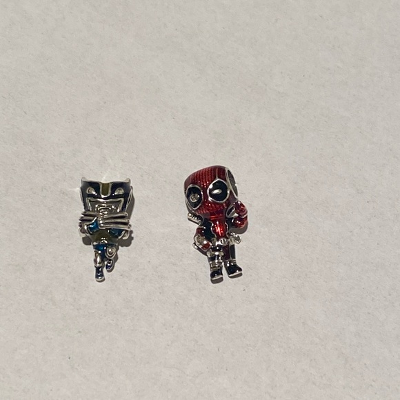 Pandora Deadpool and Wolverine charm Bundle for Bracelet like new Marvel Disney - Picture 2 of 5